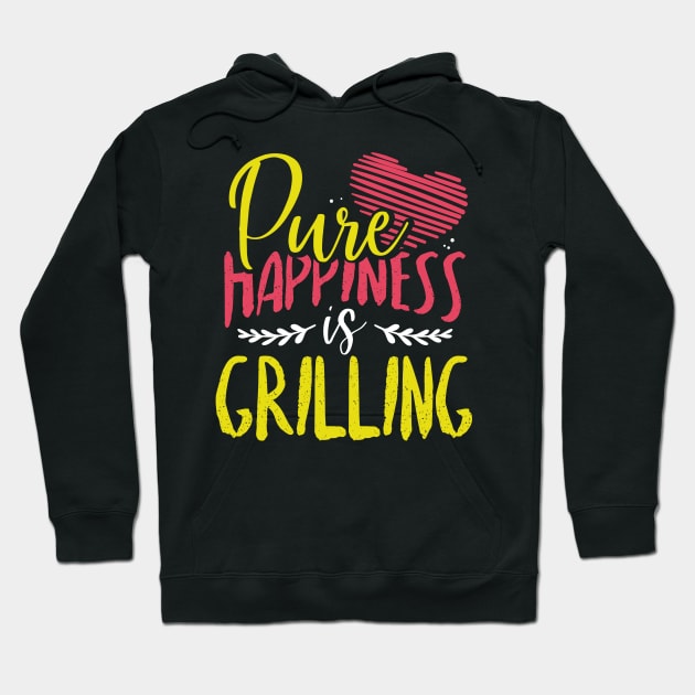 Pure Happiness is Grilling Hoodie by ChicagoBoho